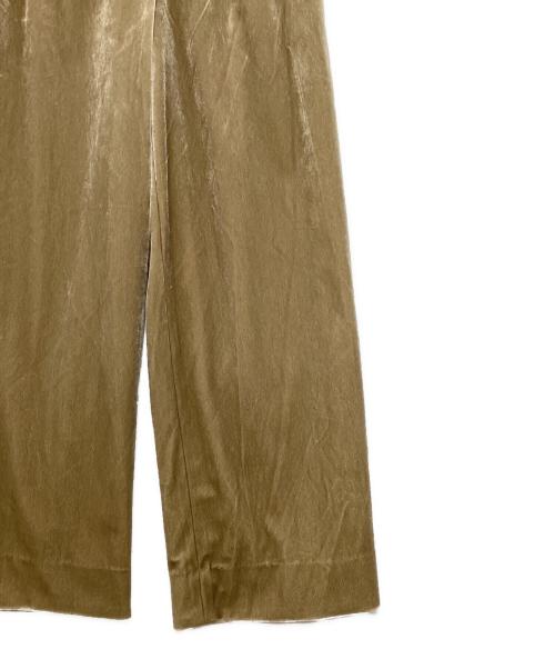 BALLSEY（ボールジィ）BALLSEY (ボールジィ) マットベロア イージーストレートパンツ ベージュ サイズ:S 未使用品の古着・服飾アイテム