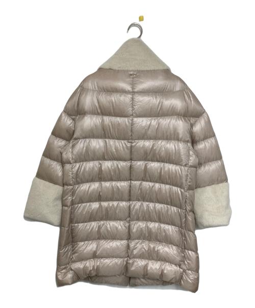 HERNO（ヘルノ）HERNO (ヘルノ) NYLON ULTRALIGHT COAT WITH FAUX FUR ベージュ サイズ:42の古着・服飾アイテム