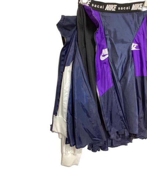 NIKE（ナイキ）NIKE (ナイキ) sacai (サカイ) 再構築スカート ネイビー×パープル サイズ:Sの古着・服飾アイテム