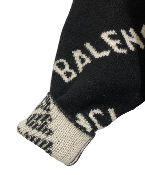 BALENCIAGA（バレンシアガ）BALENCIAGA (バレンシアガ) ALLOVER LOGO ニット ブラック サイズ:XSの古着・服飾アイテム