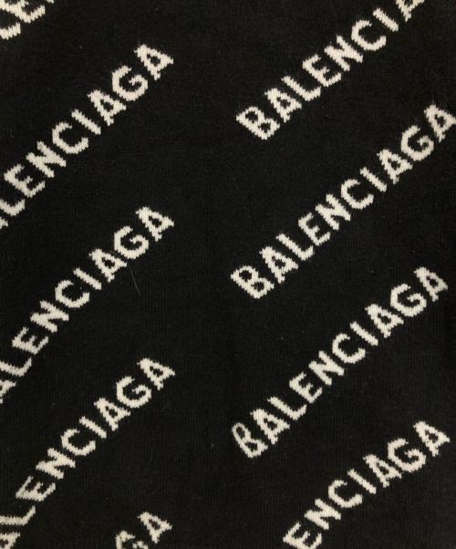 BALENCIAGA（バレンシアガ）BALENCIAGA (バレンシアガ) ALLOVER LOGO ニット ブラック サイズ:XSの古着・服飾アイテム