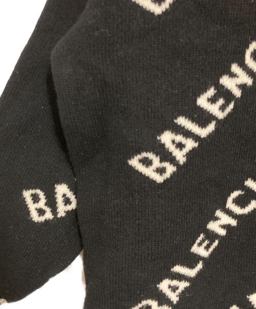 BALENCIAGA（バレンシアガ）BALENCIAGA (バレンシアガ) ALLOVER LOGO ニット ブラック サイズ:XSの古着・服飾アイテム