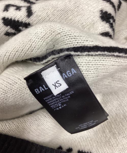 BALENCIAGA（バレンシアガ）BALENCIAGA (バレンシアガ) ALLOVER LOGO ニット ブラック サイズ:XSの古着・服飾アイテム