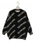 BALENCIAGA（バレンシアガ）の古着「ALLOVER LOGO ニット」｜ブラック