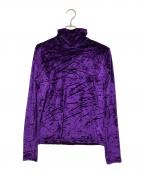 JOHN LAWRENCE SULLIVANジョン ローレンス サリバン）の古着「VELVET TURTLE NECK TOP」｜パープル