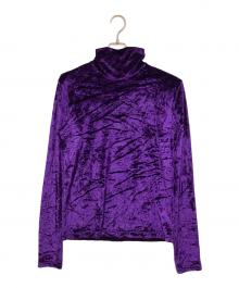 JOHN LAWRENCE SULLIVAN（ジョン ローレンス サリバン）の古着「VELVET TURTLE NECK TOP」｜パープル
