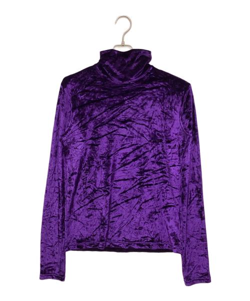 JOHN LAWRENCE SULLIVAN（ジョン ローレンス サリバン）JOHN LAWRENCE SULLIVAN (ジョン ローレンス サリバン) VELVET TURTLE NECK TOP パープル サイズ:Mの古着・服飾アイテム