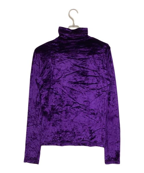 JOHN LAWRENCE SULLIVAN（ジョン ローレンス サリバン）JOHN LAWRENCE SULLIVAN (ジョン ローレンス サリバン) VELVET TURTLE NECK TOP パープル サイズ:Mの古着・服飾アイテム