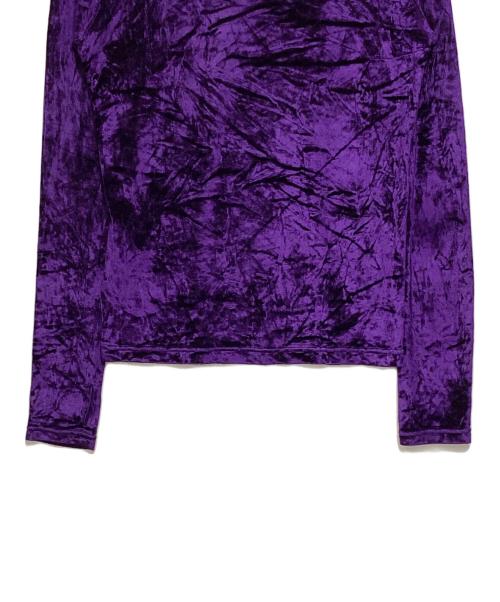 JOHN LAWRENCE SULLIVAN（ジョン ローレンス サリバン）JOHN LAWRENCE SULLIVAN (ジョン ローレンス サリバン) VELVET TURTLE NECK TOP パープル サイズ:Mの古着・服飾アイテム