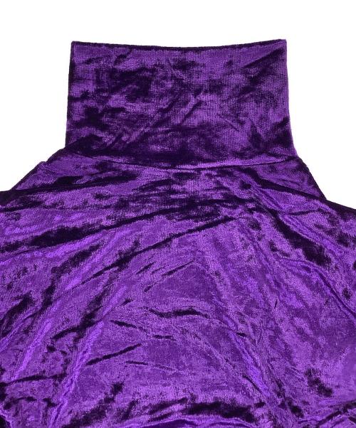 JOHN LAWRENCE SULLIVAN（ジョン ローレンス サリバン）JOHN LAWRENCE SULLIVAN (ジョン ローレンス サリバン) VELVET TURTLE NECK TOP パープル サイズ:Mの古着・服飾アイテム