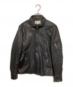 MONSIEUR NICOLEムッシュニコル）の古着「レザージャケット」｜ブラック