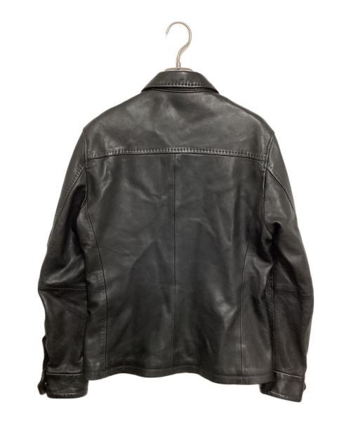 MONSIEUR NICOLE（ムッシュニコル）MONSIEUR NICOLE (ムッシュニコル) レザージャケット ブラック サイズ:46の古着・服飾アイテム