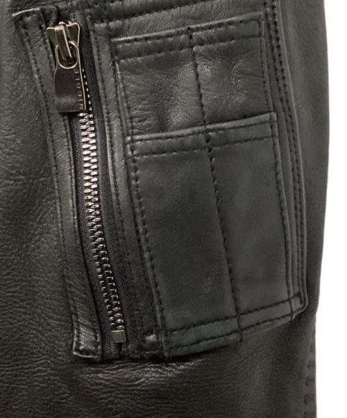 MONSIEUR NICOLE（ムッシュニコル）MONSIEUR NICOLE (ムッシュニコル) レザージャケット ブラック サイズ:46の古着・服飾アイテム