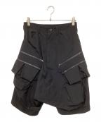JULIUSユリウス）の古着「ハイカウントタフタショートパンツ」｜ブラック