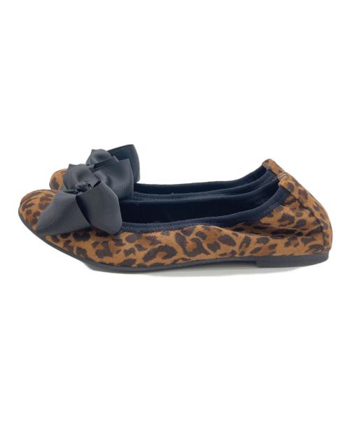 RAY BEAMS（レイ ビームス）RAY BEAMS (レイ ビームス) リボン バレエシューズ ブラウン サイズ:24の古着・服飾アイテム