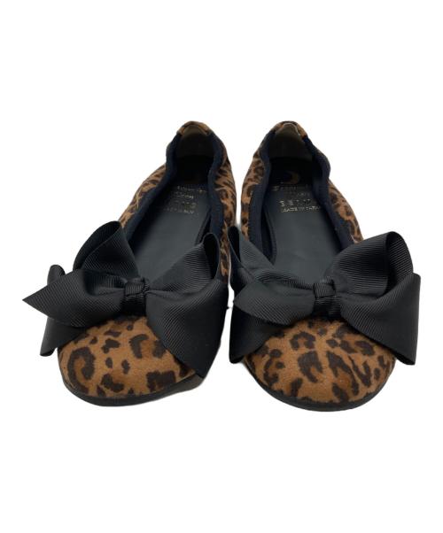 RAY BEAMS（レイ ビームス）RAY BEAMS (レイ ビームス) リボン バレエシューズ ブラウン サイズ:24の古着・服飾アイテム