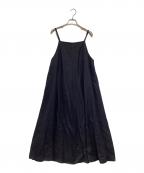 KAGUREカグレ）の古着「リネンキャミワンピース」｜ネイビー