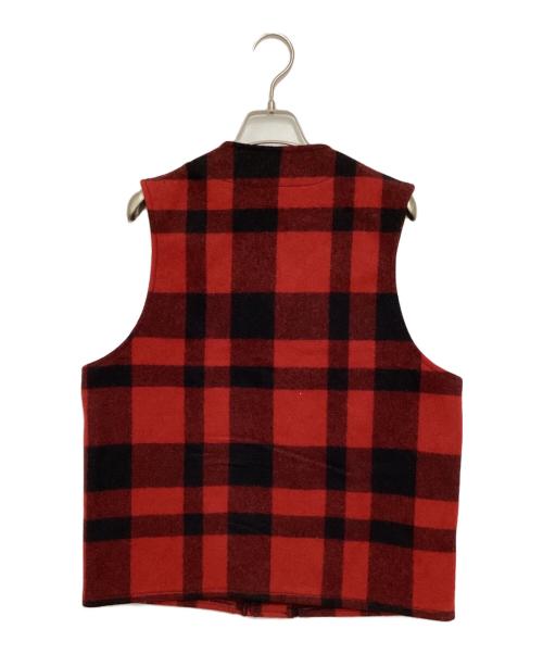 FILSON GARMENT（フィルソン ガーメント）FILSON GARMENT (フィルソン ガーメント) マッキーノウールベスト/バッファローチェックジレ レッド×ブラック サイズ:38の古着・服飾アイテム