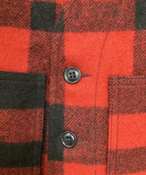 FILSON GARMENT（フィルソン ガーメント）FILSON GARMENT (フィルソン ガーメント) マッキーノウールベスト/バッファローチェックジレ レッド×ブラック サイズ:38の古着・服飾アイテム
