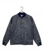 GB sportゴールデンベアスポーツ）の古着「レザースタジャン」｜ネイビー