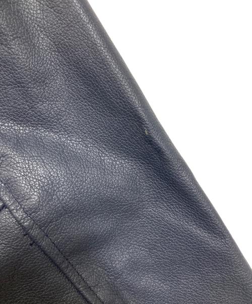 GB sport（ゴールデンベアスポーツ）GB sport (ゴールデンベアスポーツ) レザースタジャン ネイビー サイズ:Mの古着・服飾アイテム