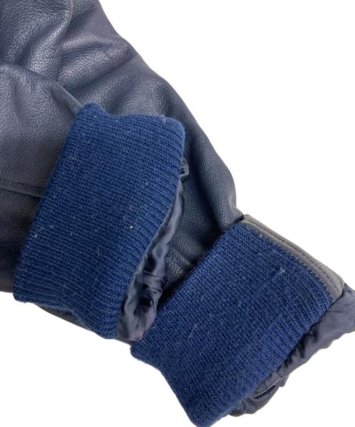 GB sport（ゴールデンベアスポーツ）GB sport (ゴールデンベアスポーツ) レザースタジャン ネイビー サイズ:Mの古着・服飾アイテム