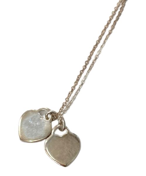 TIFFANY & Co.（ティファニー）Tiffany & Co. (ティファニー) リターントゥティファニーダブルハートネックレス シルバー×ブルーの古着・服飾アイテム