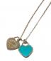 Tiffany & Co.（ティファニー）の古着「リターントゥティファニーダブルハートネックレス」｜シルバー×ブルー