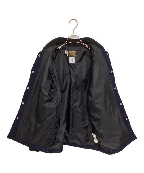 skookum（スクーカム）skookum (スクーカム) レザー切替スタジャン ネイビー×ブラック サイズ:38の古着・服飾アイテム