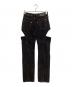 JOHN LAWRENCE SULLIVAN (ジョン ローレンス サリバン) Washed denim hollowed out pants ブラック サイズ:M：19000円