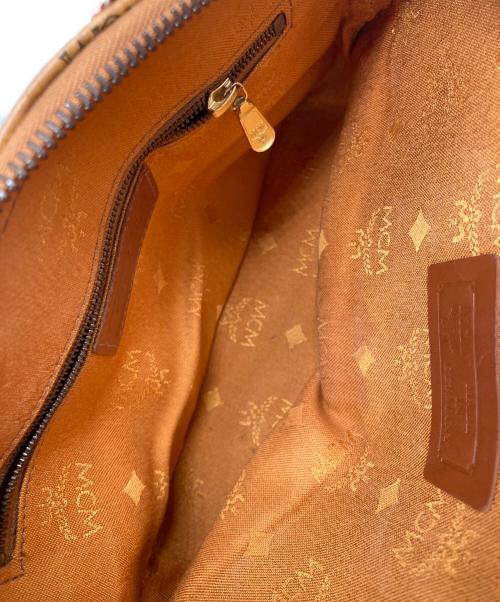MCM（エムシーエム）MCM (エムシーエム) ヴィセトス柄ハンドバッグ ブラウンの古着・服飾アイテム