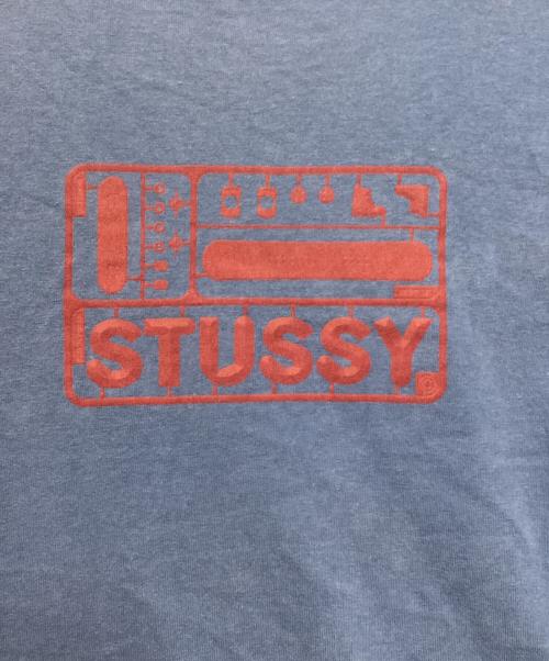 stussy（ステューシー）stussy (ステューシー) 90S' プリントTシャツ ブルー サイズ:Sの古着・服飾アイテム