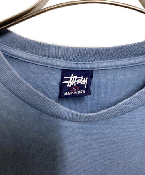 stussy（ステューシー）stussy (ステューシー) 90S' プリントTシャツ ブルー サイズ:Sの古着・服飾アイテム