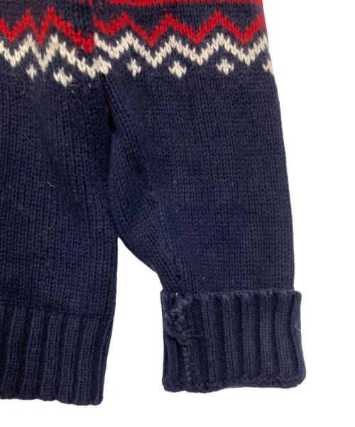 POLO RALPH LAUREN（ポロ・ラルフローレン）POLO RALPH LAUREN (ポロ・ラルフローレン) カシミヤ混ノルディックセーター ネイビー サイズ:Ｍの古着・服飾アイテム