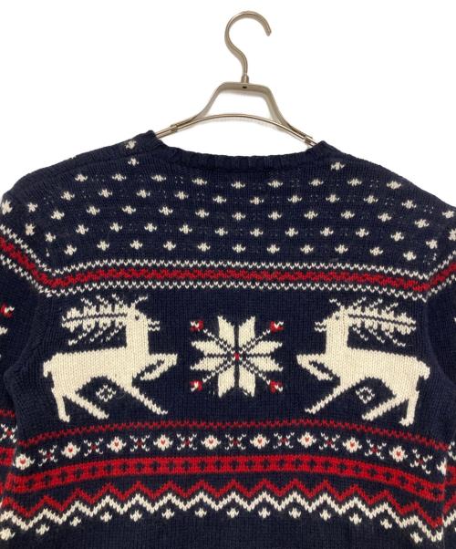 POLO RALPH LAUREN（ポロ・ラルフローレン）POLO RALPH LAUREN (ポロ・ラルフローレン) カシミヤ混ノルディックセーター ネイビー サイズ:Ｍの古着・服飾アイテム