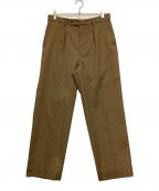 STEVEN ALANスティーブンアラン）の古着「HYBRD RMY インワンプリーツ スラックス」｜ブラウン