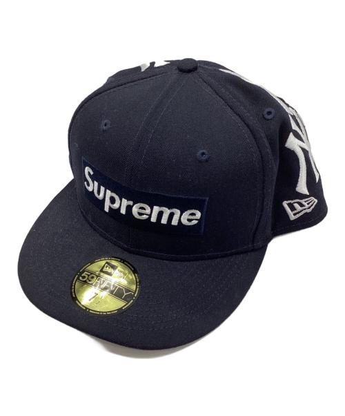 New Era（ニューエラ）New Era (ニューエラ) SUPREME (シュプリーム) New York Yankees Box Logo ネイビーの古着・服飾アイテム