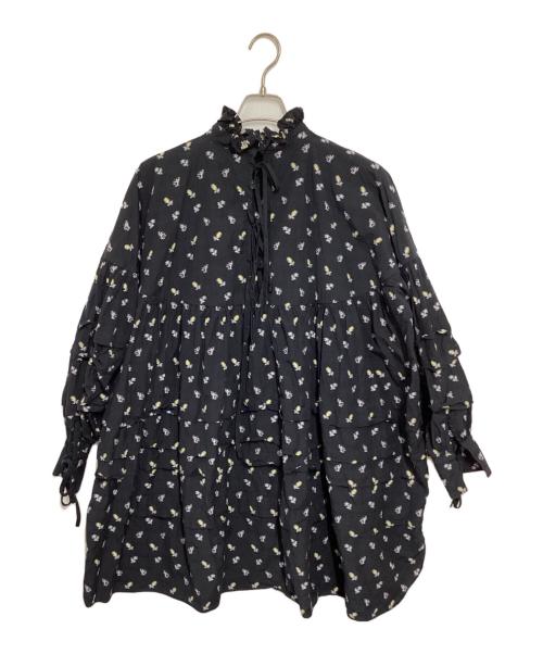 CECILIE BAHNSEN（セシリーバンセン）CECILIE BAHNSEN (セシリーバンセン) Macy Fil coupe Dress ネイビー サイズ:UK 8の古着・服飾アイテム