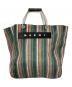 MARNI（マルニ）の古着「MARKET STRIPE BAG」｜グリーン×ピンク