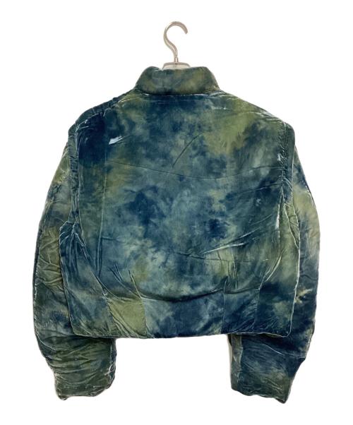 masu（エムエーエスユー）MASU (エムエーエスユー) VELVET PUFFER JACKET グリーン サイズ:48の古着・服飾アイテム