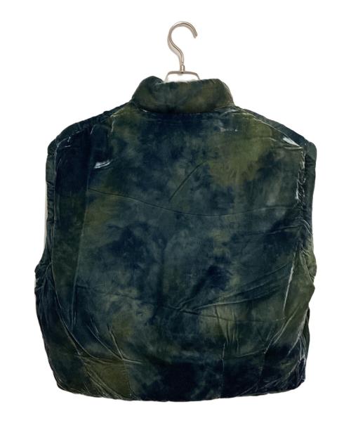 masu（エムエーエスユー）MASU (エムエーエスユー) VELVET PUFFER JACKET グリーン サイズ:48の古着・服飾アイテム