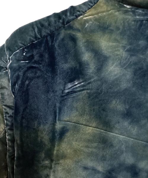 masu（エムエーエスユー）MASU (エムエーエスユー) VELVET PUFFER JACKET グリーン サイズ:48の古着・服飾アイテム