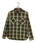 Deluxewareデラックスウェア）の古着「チェックシャツジャケット」｜グリーン×ブラウン