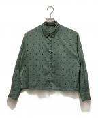 mizuiro-indミズイロインド）の古着「ドットシャツ」｜グリーン