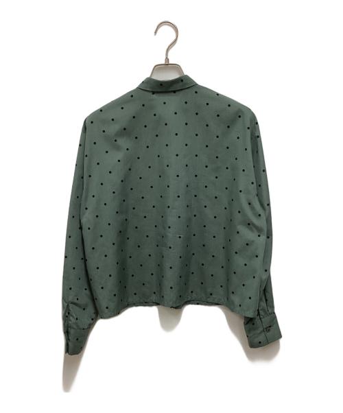 mizuiro-ind（ミズイロインド）mizuiro-ind (ミズイロインド) ドットシャツ グリーン サイズ:表記無しの古着・服飾アイテム