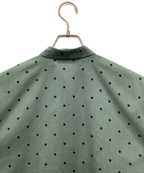 mizuiro-ind（ミズイロインド）mizuiro-ind (ミズイロインド) ドットシャツ グリーン サイズ:表記無しの古着・服飾アイテム
