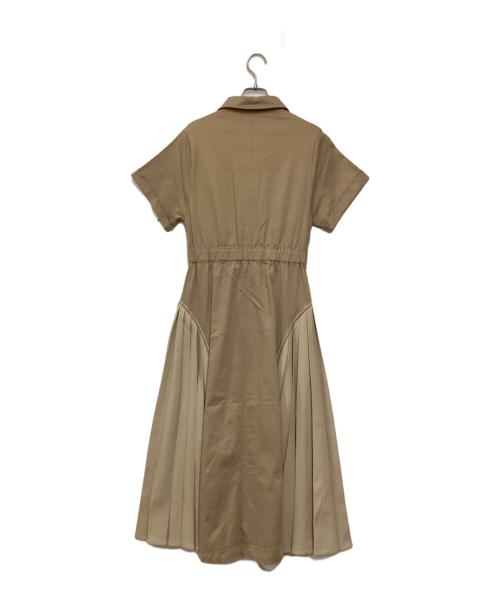 PRIVEVE（プリヴェヴェ）PRIVEVE (プリヴェヴェ) THE LIGHT DENIM STITCH PLEATS DRESS ベージュ サイズ:Freeの古着・服飾アイテム