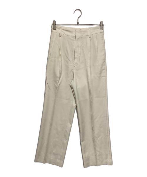 MUSE de Deuxieme Classe（ミューズ ドゥーズィエム クラス）MUSE de Deuxieme Classe (ミューズ ドゥーズィエム クラス) WOOL SERGEタックパンツ アイボリー サイズ:36の古着・服飾アイテム