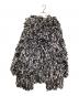 LEINWANDE (ラインヴァンド) Hand Fringe Knit Coat ブラック×ホワイト サイズ:FREE：8000円