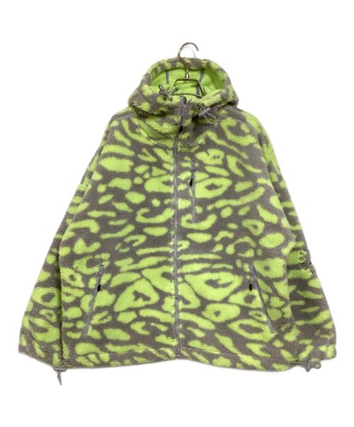 adidas（アディダス）adidas (アディダス) STELLA McCARTNEY (ステラマッカートニー) フリースジャケット グレー×グリーン サイズ:Mの古着・服飾アイテム